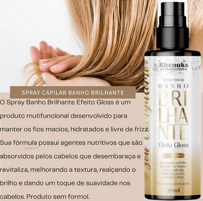 Spray multifuncional banho brilhante (Efeito Gloss) - Rhenuks