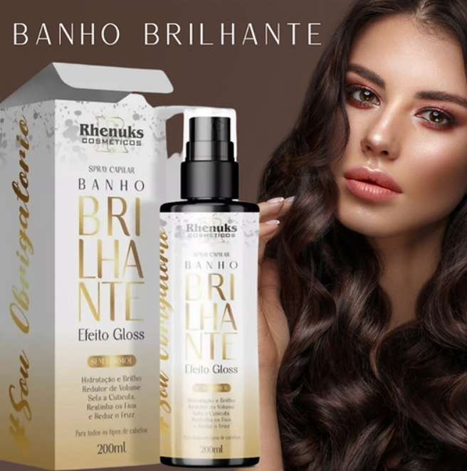 Spray multifuncional banho brilhante (Efeito Gloss) - Rhenuks