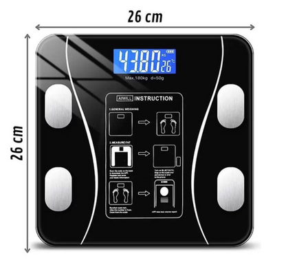 Balança corporal até 180kg (Bioimpedancia digital Bluetooth)