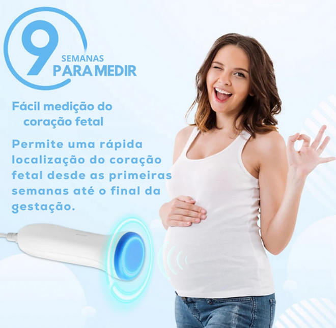 Ultrassom (Monitoramento para ouvir batimentos do seu bebê) - Rosa/Azul - LG-X208