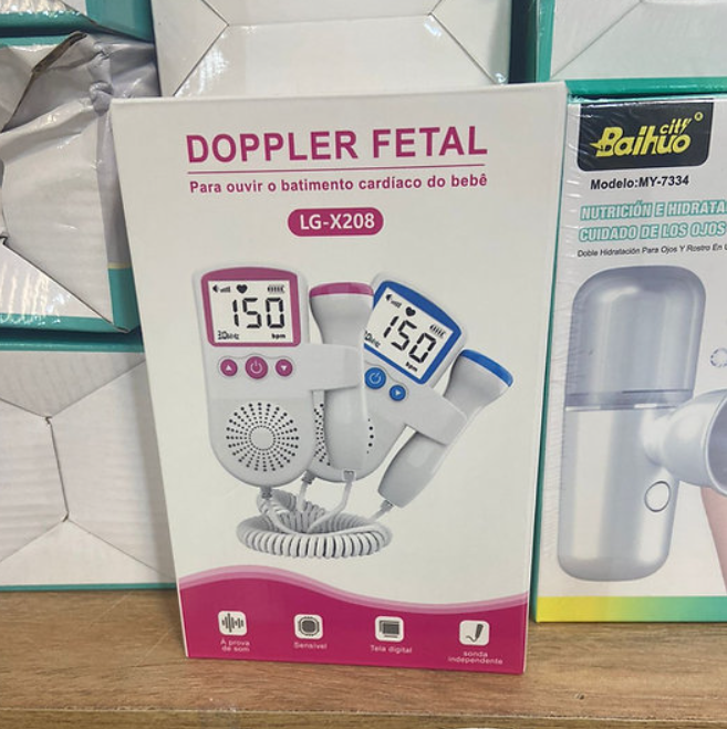 Ultrassom (Monitoramento para ouvir batimentos do seu bebê) - Rosa/Azul - LG-X208
