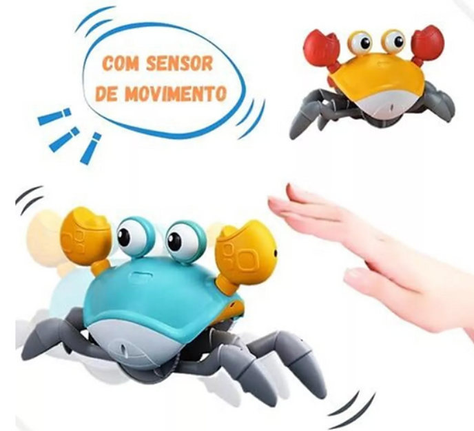 Caranguejo Fujão - com sensor de movimento, luzes e som Infantil
