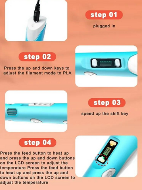 Caneta 3D Impressora manual Infantil e Adulto
