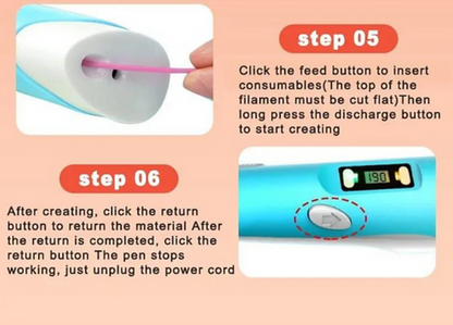 Caneta 3D Impressora manual Infantil e Adulto