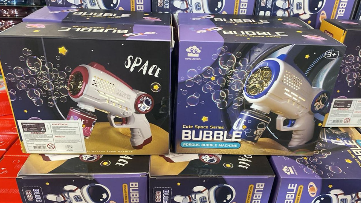 Máquina lança bolhas de sabão - Galaxy Bubble (Brinquedo)