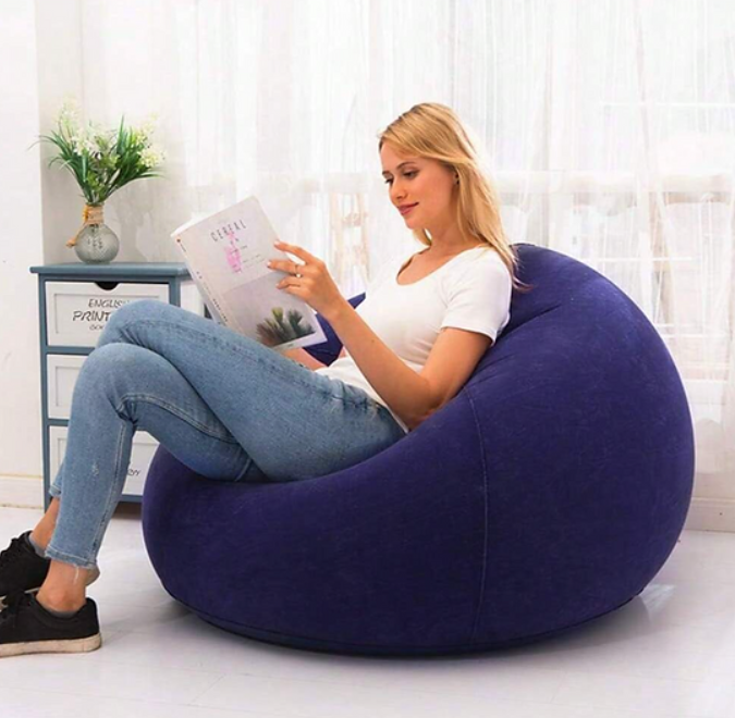 Sofá poltrona (Puff Inflável) - Aveludado