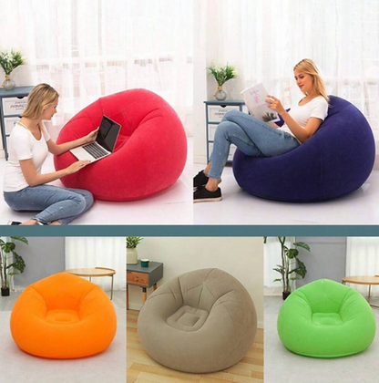 Sofá poltrona (Puff Inflável) - Aveludado