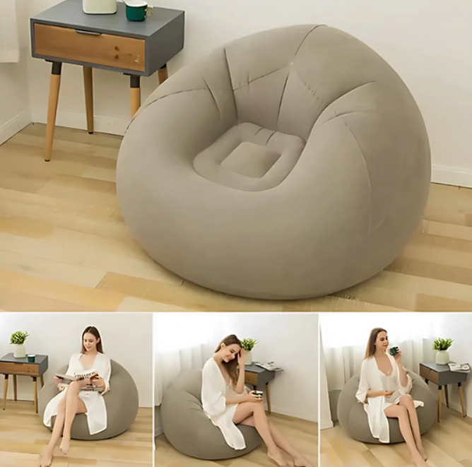 Sofá poltrona (Puff Inflável) - Aveludado