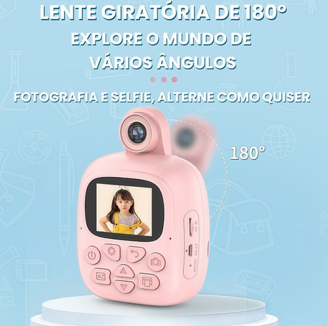 Câmera digital Infantil - Impressão Instantânea