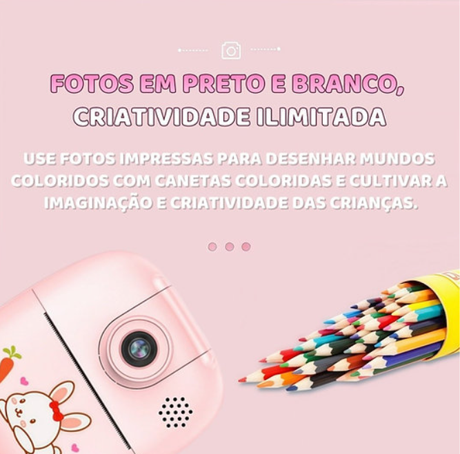 Câmera digital Infantil - Impressão Instantânea