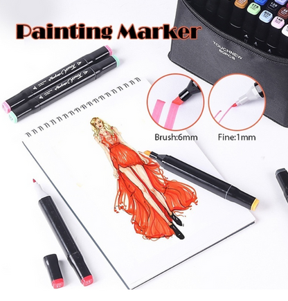 Kit 80 canetinhas coloridas (Ponta Dupla)