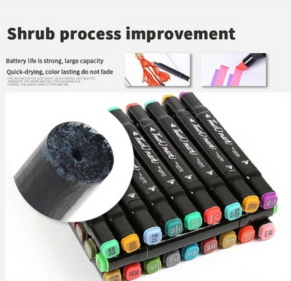 Kit 80 canetinhas coloridas (Ponta Dupla)