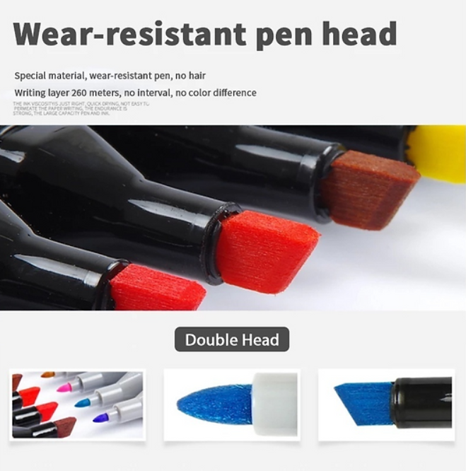 Kit 80 canetinhas coloridas (Ponta Dupla)