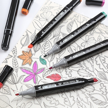 Kit 80 canetinhas coloridas (Ponta Dupla)