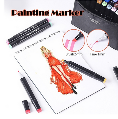 Kit 48 canetinhas coloridas (Ponta Dupla)