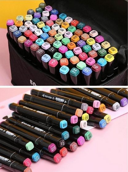 Kit 48 canetinhas coloridas (Ponta Dupla)