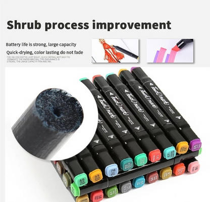 Kit 36 canetinhas coloridas (Ponta Dupla)