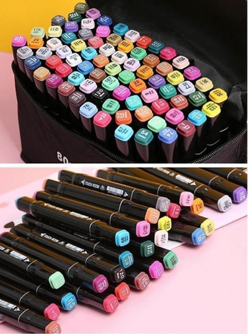 Kit 36 canetinhas coloridas (Ponta Dupla)