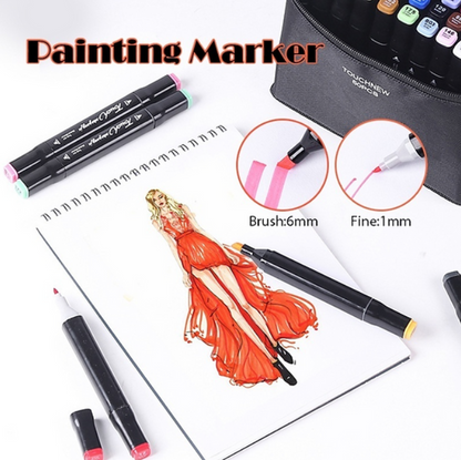 Kit 100 canetinhas coloridas (Ponta Dupla)