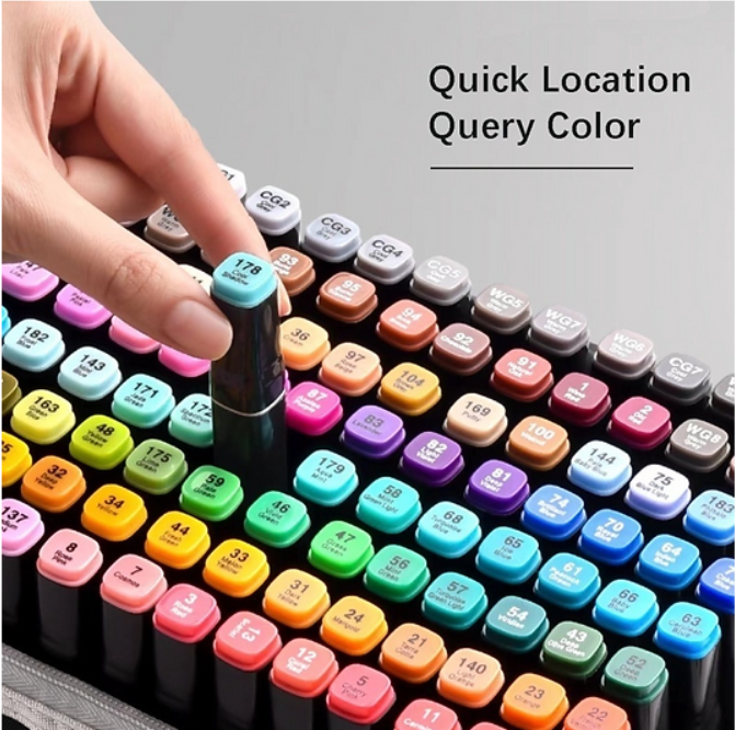 Kit 100 canetinhas coloridas (Ponta Dupla)