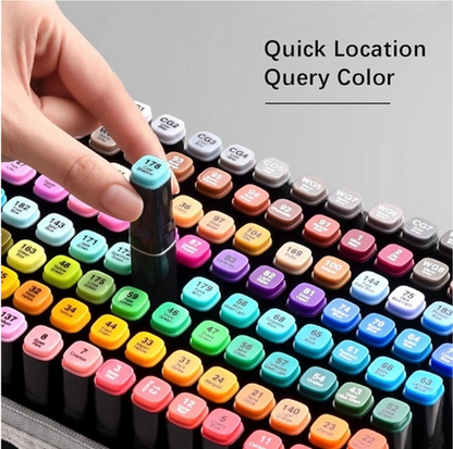 Kit 100 canetinhas coloridas (Ponta Dupla)