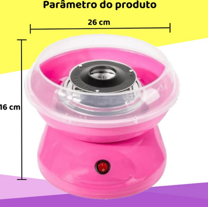Máquina de algodao doce Portátil (Cores sortidas - 110v)
