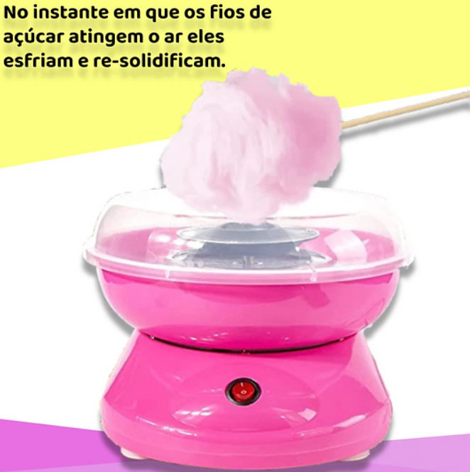Máquina de algodao doce Portátil (Cores sortidas - 110v)