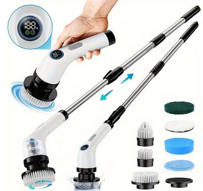 Escova de limpeza ELÉTRICA - 9 em 1 - Recarregável