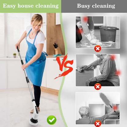 Escova de limpeza ELÉTRICA - 9 em 1 - Recarregável