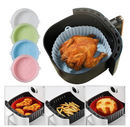 Forma de Silicone para Air Fryer (Reutilizável) Antiaderente e Flexível