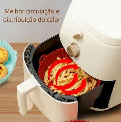 Forma de Silicone para Air Fryer (Reutilizável) Antiaderente e Flexível
