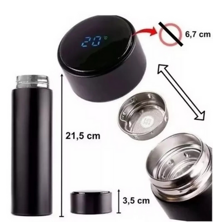 Garrafa térmica inteligente com sensor de temperatura Digital Led