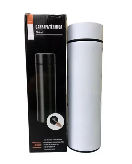 Garrafa térmica inteligente com sensor de temperatura Digital Led