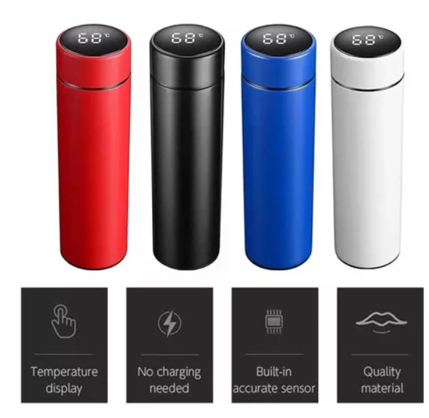 Garrafa térmica inteligente com sensor de temperatura Digital Led
