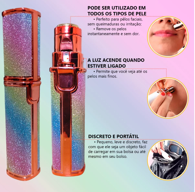 Depilador 2 em 1 portátil - Recarregável Usb