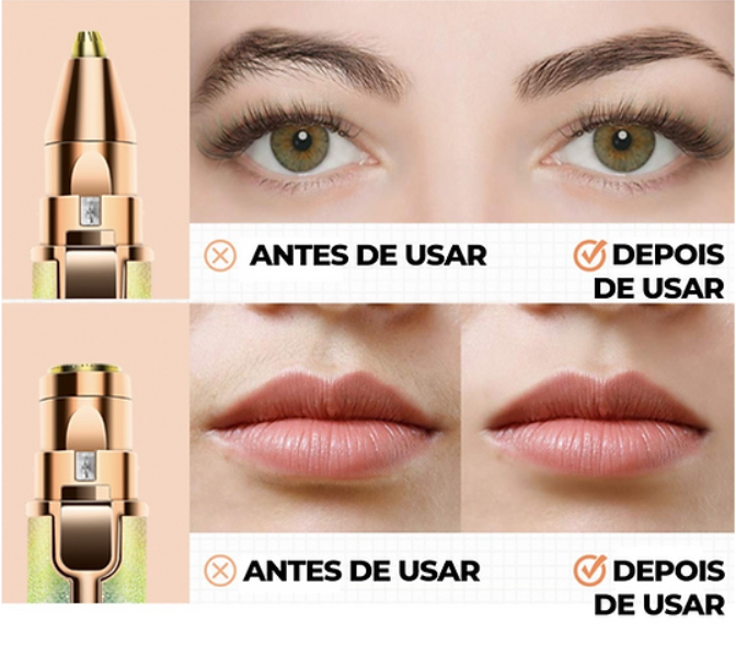 Depilador 2 em 1 portátil - Recarregável Usb