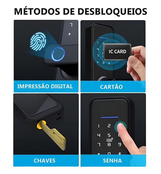 Fechadura Eletrônica com Biometria e Bluetooth