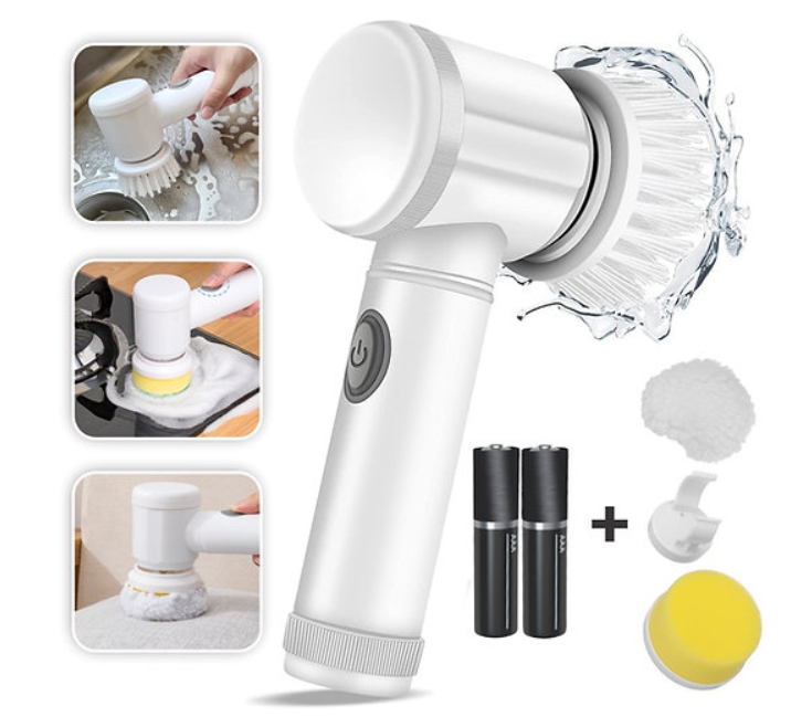 Escova elétrica de limpeza GIRATÓRIA (Sem fio - Multiuso 5 em 1 Usb)