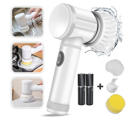 Escova elétrica de limpeza GIRATÓRIA (Sem fio - Multiuso 5 em 1 Usb)