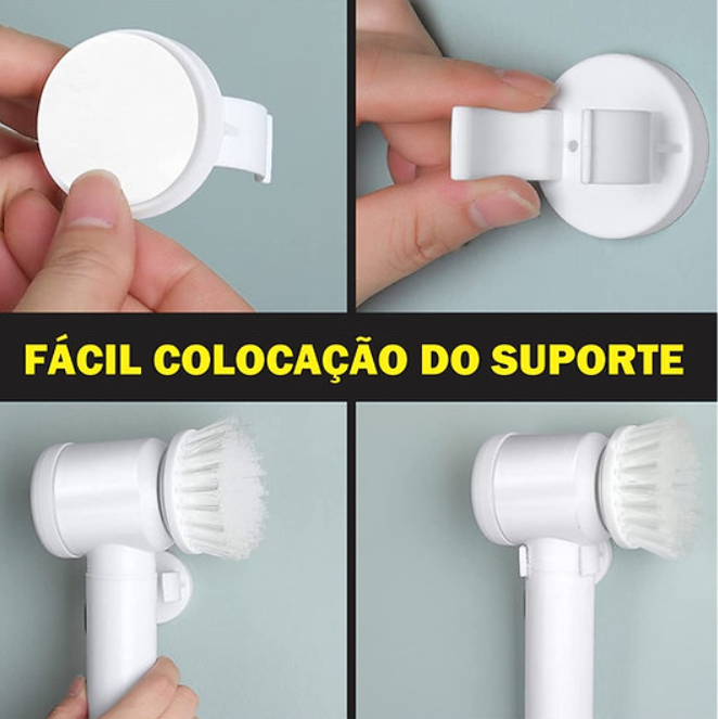 Escova elétrica de limpeza GIRATÓRIA (Sem fio - Multiuso 5 em 1 Usb)
