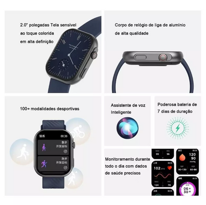 Smartwatch Peje ZW03 Ultra - A prova d'água - Dourado
