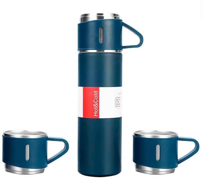 Garrafa térmica 500ml - Isolamento à vácuo - 3 Xícaras