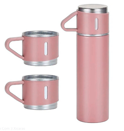 Garrafa térmica 500ml - Isolamento à vácuo - 3 Xícaras