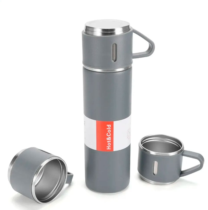 Garrafa térmica 500ml - Isolamento à vácuo - 3 Xícaras
