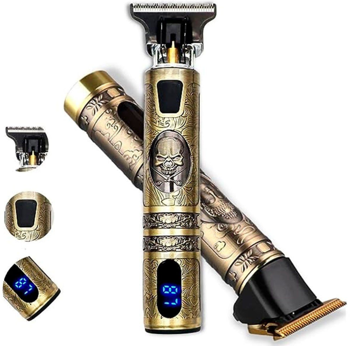 Máquina de cortar cabelo elétrica - Recarregável com visor LED - Profissional