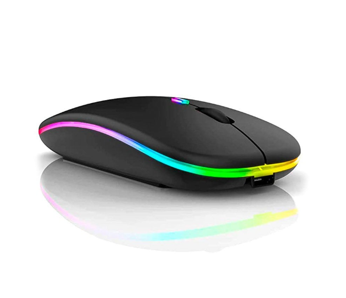 Mouse Wireless recarregável com Led Rgb 2.4 Ghz - Sem Fio
