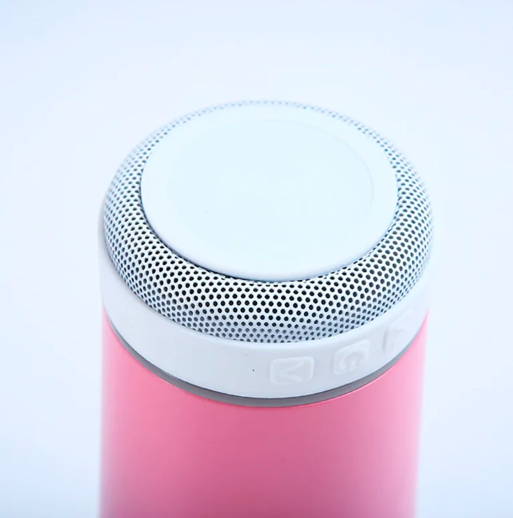 Copo térmico 470ml COM CAIXA DE SOM - Bluetooth com Luz