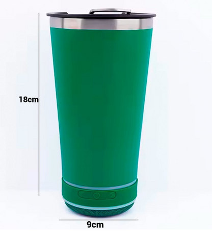 Copo térmico 470ml COM CAIXA DE SOM - Bluetooth com Luz