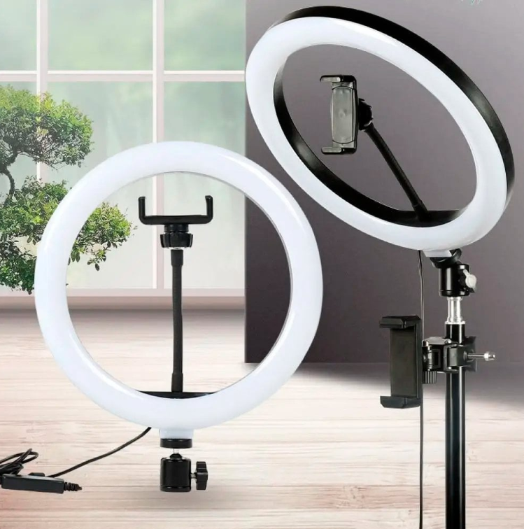 Tripé de luz 2,1m - Ring Light de Led 10 polegadas 26cm - Profissional