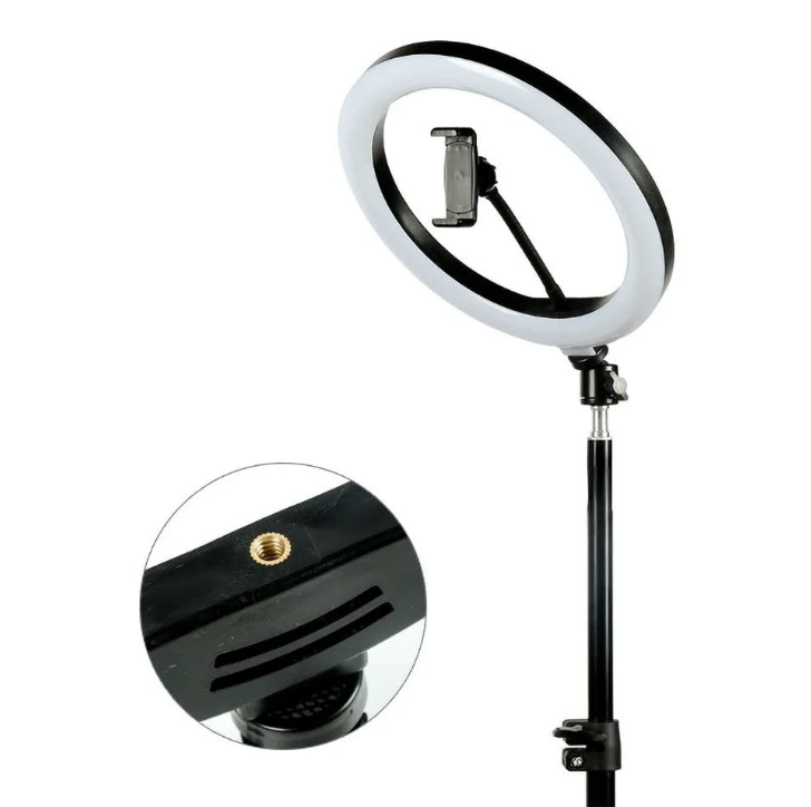 Tripé de luz 2,1m - Ring Light de Led 10 polegadas 26cm - Profissional